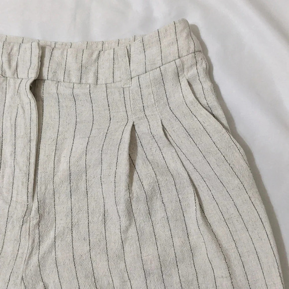 7 For All Mankind Linen Pants, Color Cream/Black Size 4 - Picture 6 of 14